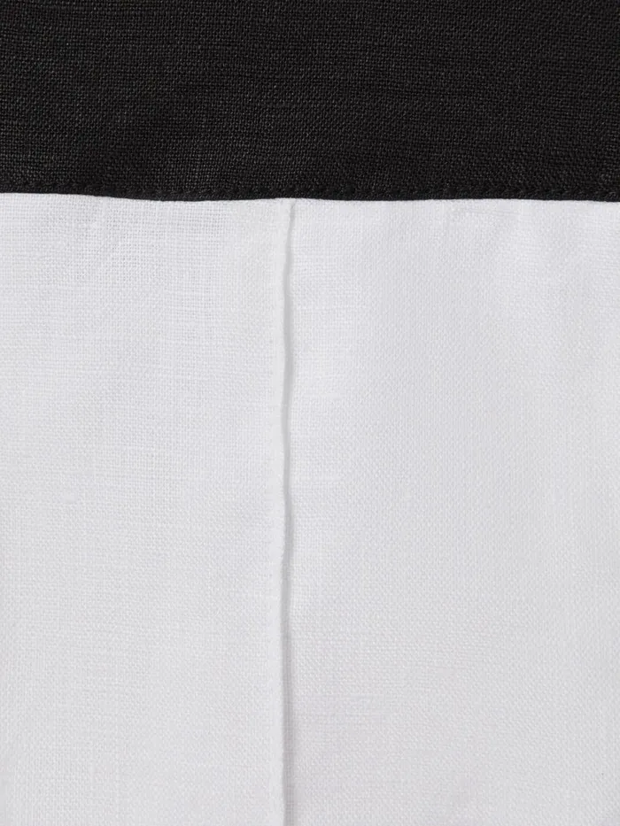 Women Reiss Swimwear Rebecca Linen Colourblock Shorts Whitenavy