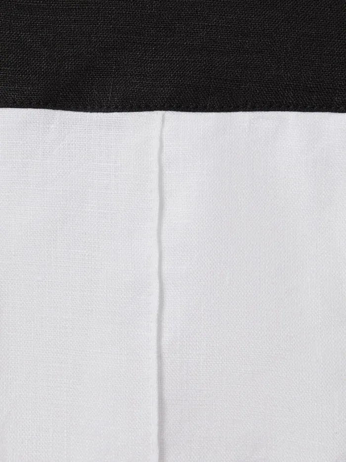 Women Reiss Swimwear Rebecca Linen Colourblock Shorts Whitenavy