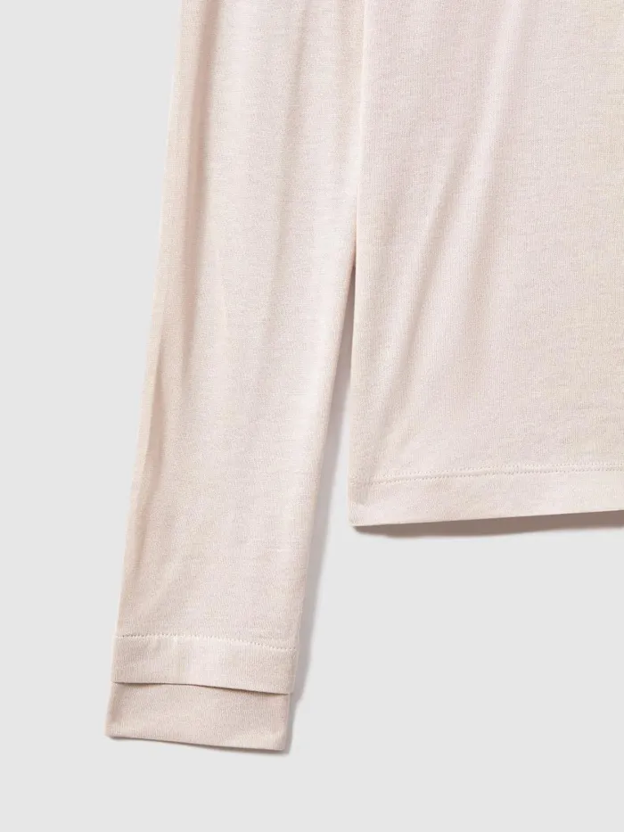Women Reiss Tops Brady Jersey VNeck Top Stone