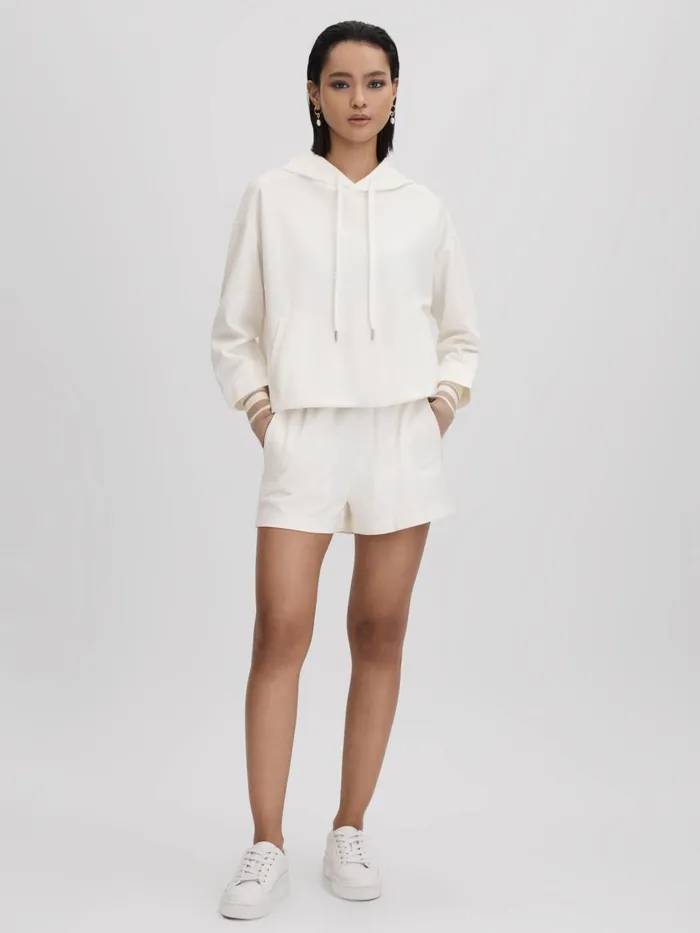 Women Reiss Tops Lexi Striped Trim Hoodie Minkivory