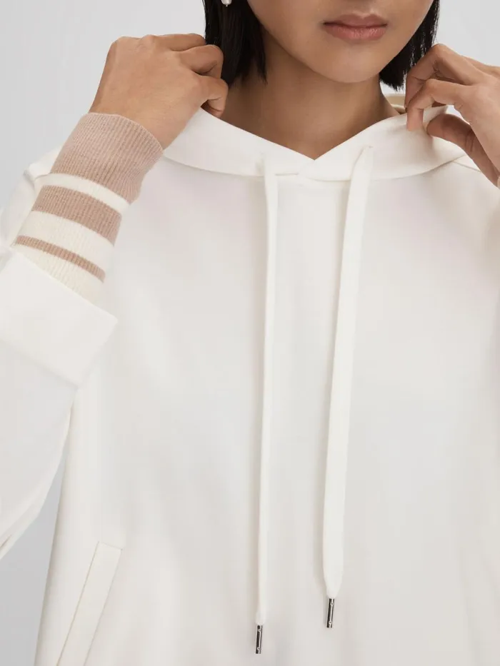 Women Reiss Tops Lexi Striped Trim Hoodie Minkivory