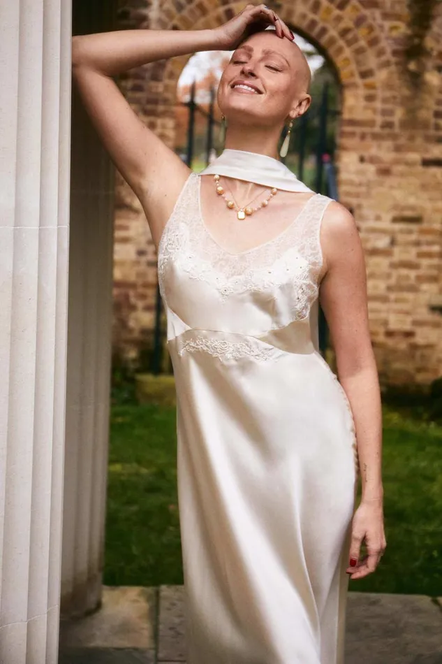 Women RIXO All Bridal Aurele Silk Maxi Dress Rose Embroidery Champagne