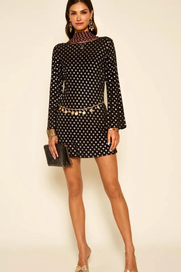 Women RIXO All Clothing Ridley Mini Dress Shibori Gold
