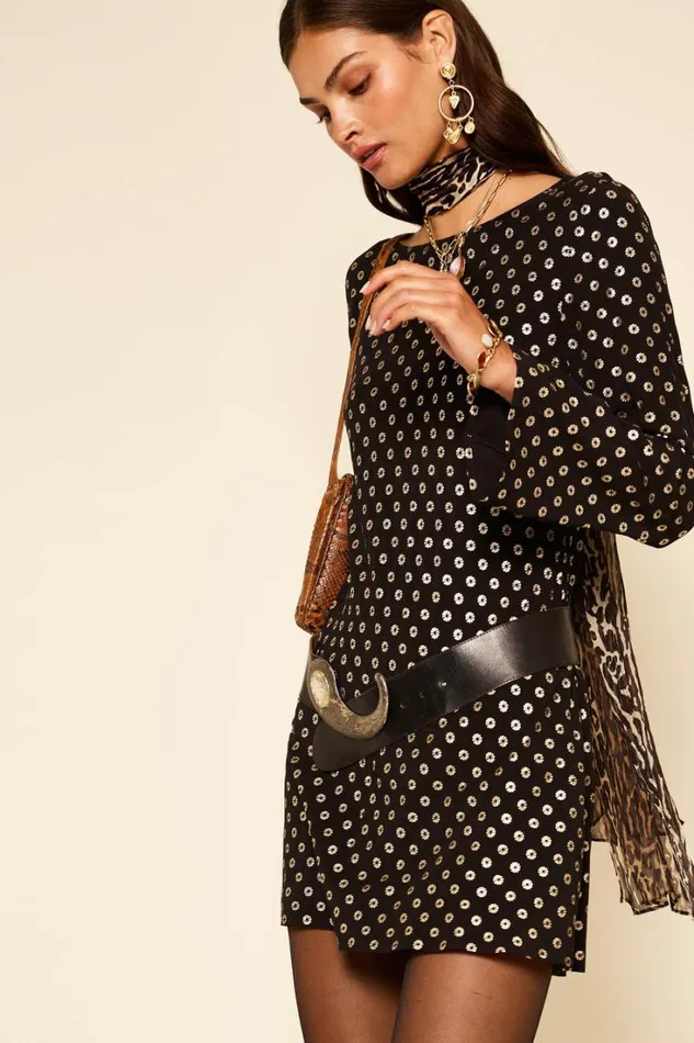 Women RIXO All Clothing Ridley Mini Dress Shibori Gold