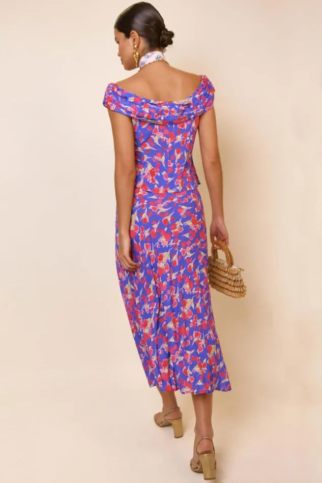 Women RIXO Last Chance Giuletta Top Fontainhas Floral Iris