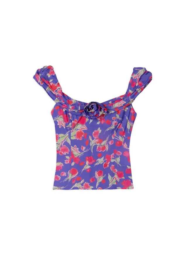 Women RIXO Last Chance Giuletta Top Fontainhas Floral Iris