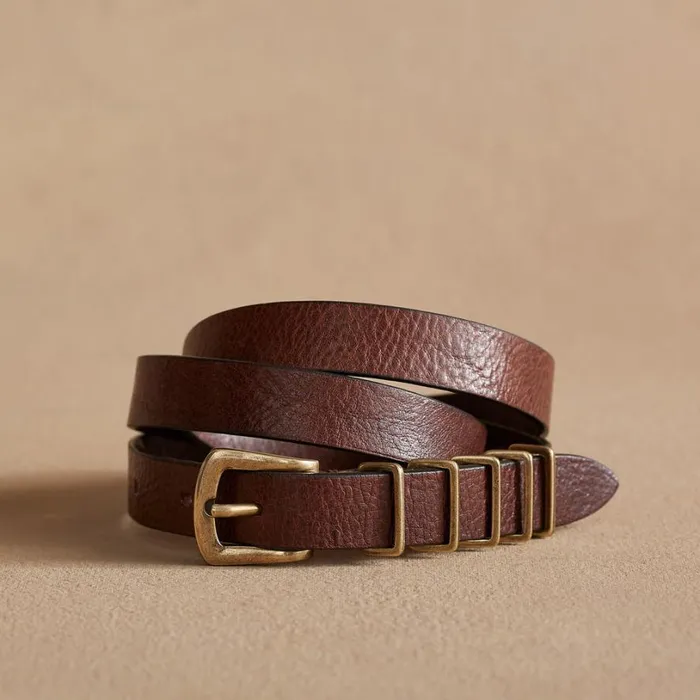 Women Rosa Ringed Belt Espresso Sundance Catalog Belts