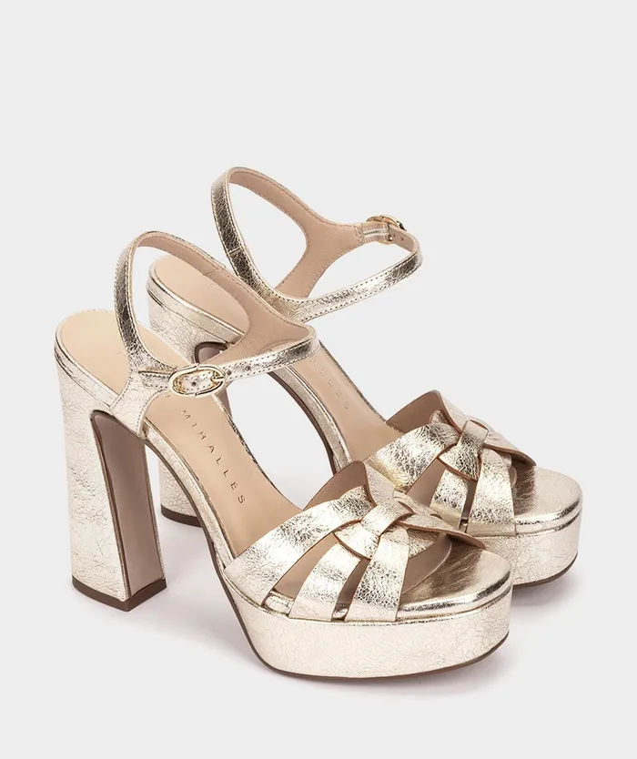 Women Roskilde Metallic 8211 Heeled Sandals Pedro Miralles