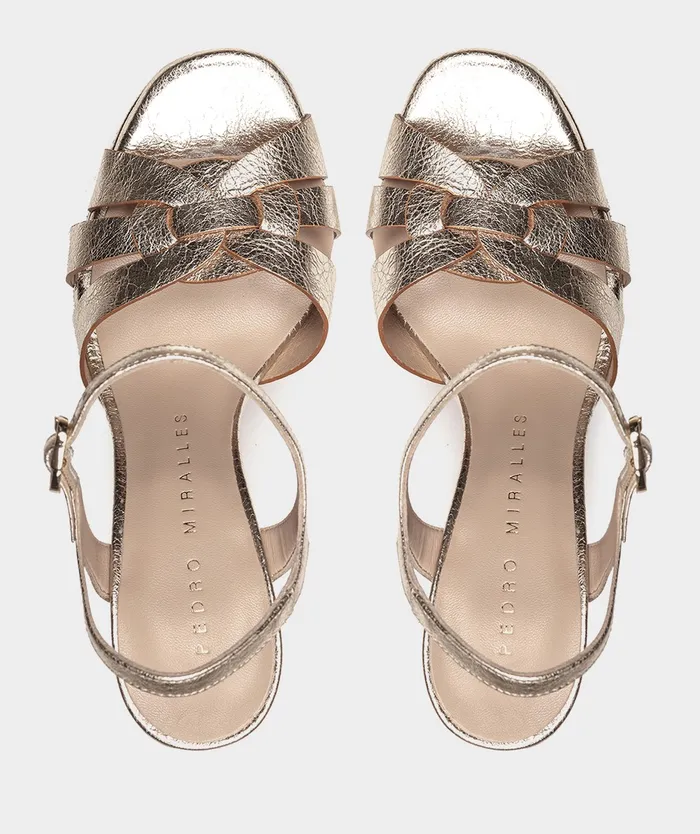 Women Roskilde Metallic 8211 Heeled Sandals Pedro Miralles