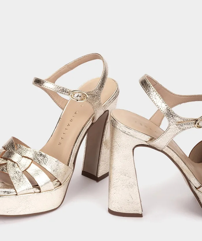 Women Roskilde Metallic 8211 Heeled Sandals Pedro Miralles
