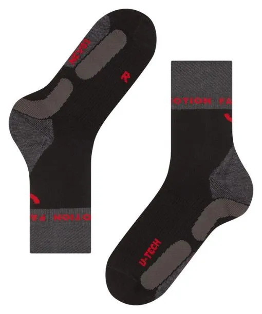 Women RU True Motion Nevos Women Running Socks Black FALKE Running Socks
