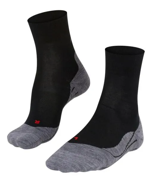 Women RU4 Endurance Wool Women Running Socks Black FALKE Running Socks