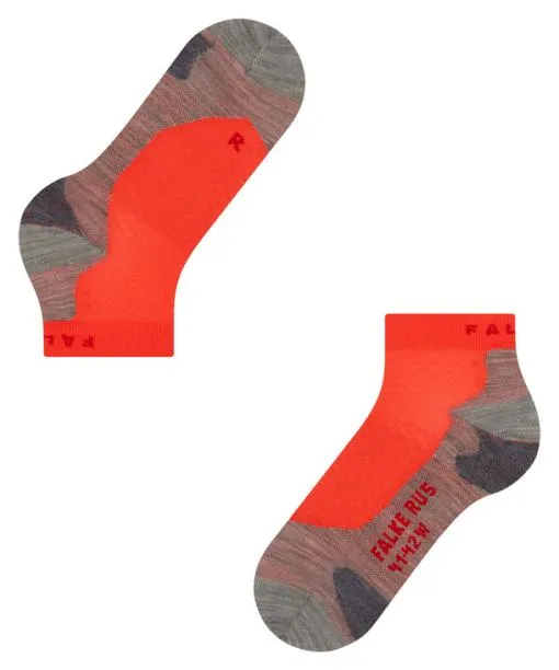 Women RU5 Race Short Women Running Socks Neon Red FALKE Running Socks