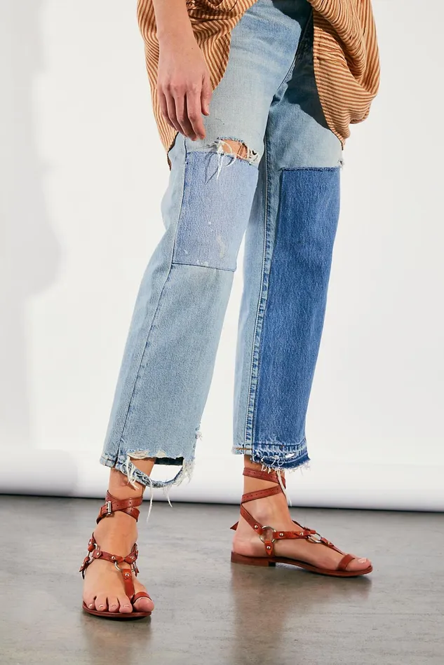 Women Sandals Free People Byron Bay Wrap Sandals Persimmon