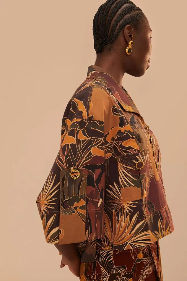 Women Savana Dream Caramel Utility Blouse Savana Dream Caramel FARM Rio Blouses