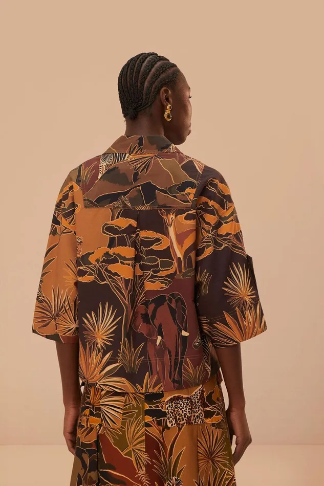 Women Savana Dream Caramel Utility Blouse Savana Dream Caramel FARM Rio Blouses
