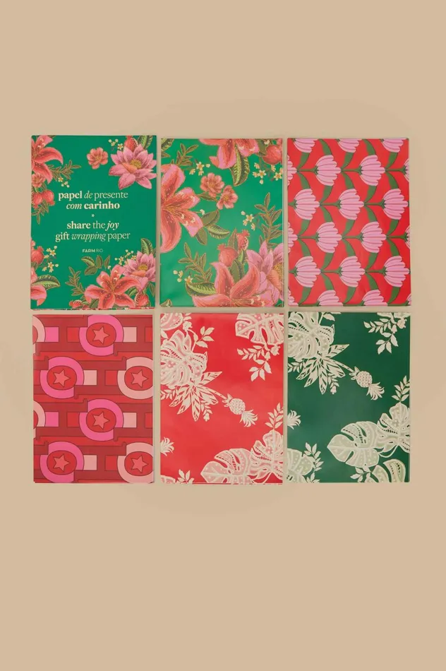Women Share The Joy Giftwrap Paper Set Multi FARM Rio Gifts Women Share The Joy Giftwrap Paper Set Multi FARM Rio Gifts
