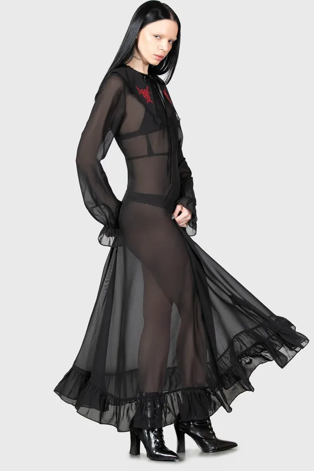 Women Shirt Killstar Miss Thumberlina Maxi Dress