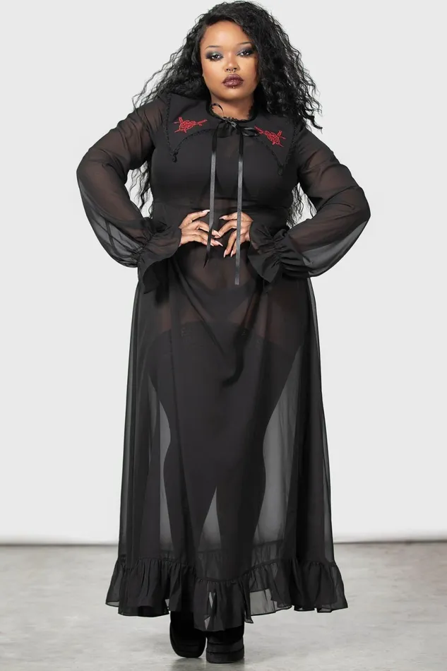 Women Shirt Killstar Miss Thumberlina Maxi Dress