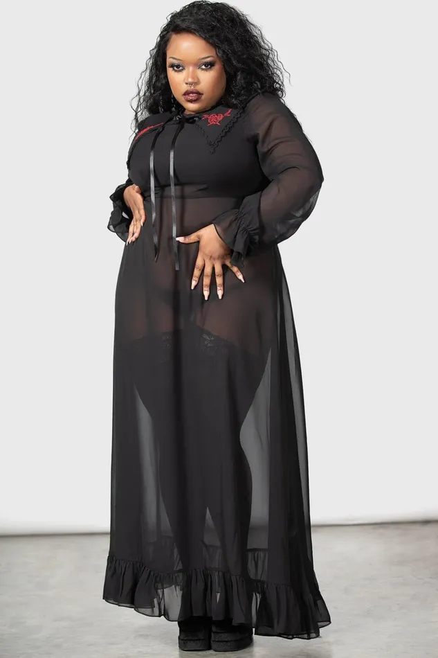 Women Shirt Killstar Miss Thumberlina Maxi Dress