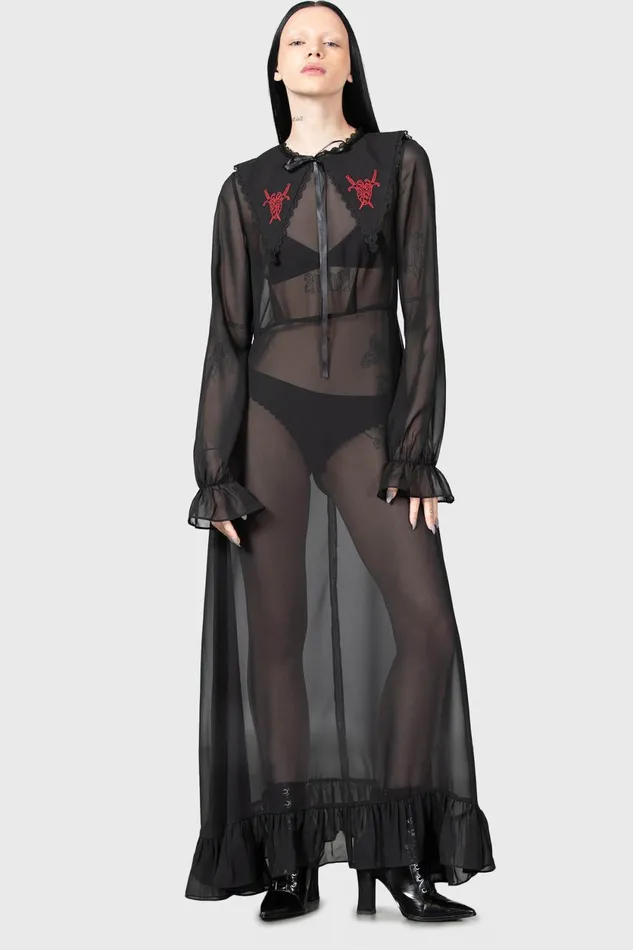 Women Shirt Killstar Miss Thumberlina Maxi Dress