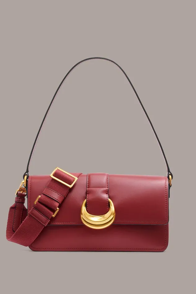 Women Shoulder And Hobo Bags Donna Karan VALLEY STREAM SHOULDER Claret