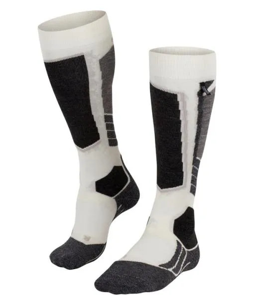 Women SK2 Intermediate Women Skiing Kneehigh Socks Woolwhite FALKE Ski Socks