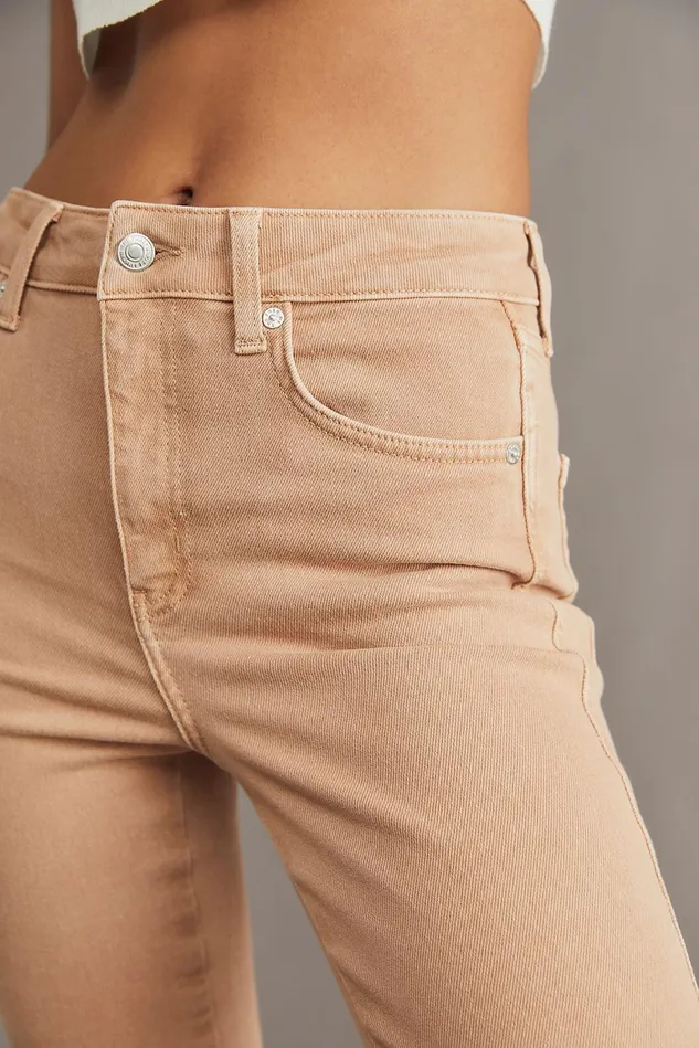 Women Skinny Jeans Free People Raw HighRise Jegging Pink