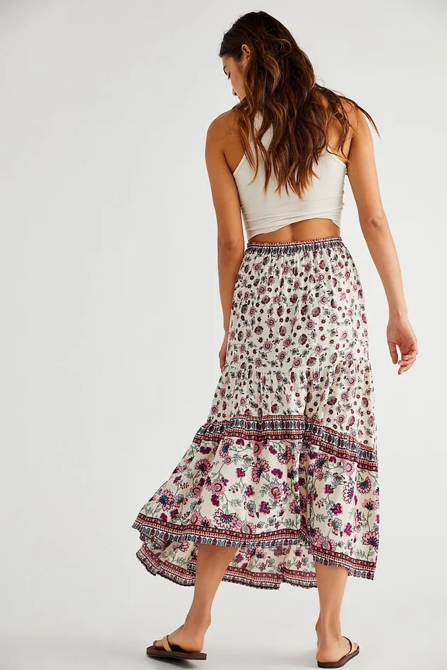 Women Skirts Free People Hiroka HiLow Skirt Multi