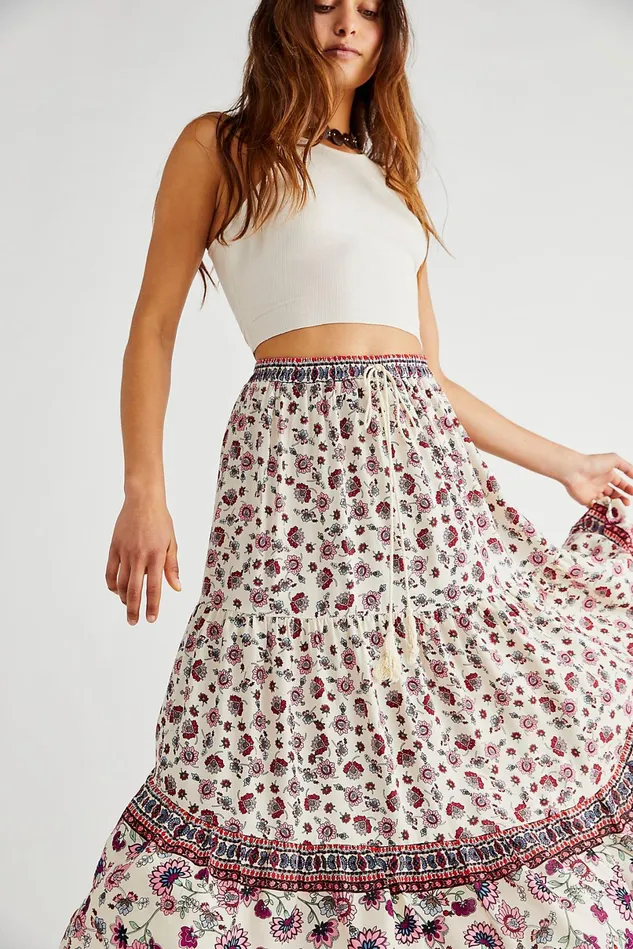 Women Skirts Free People Hiroka HiLow Skirt Multi