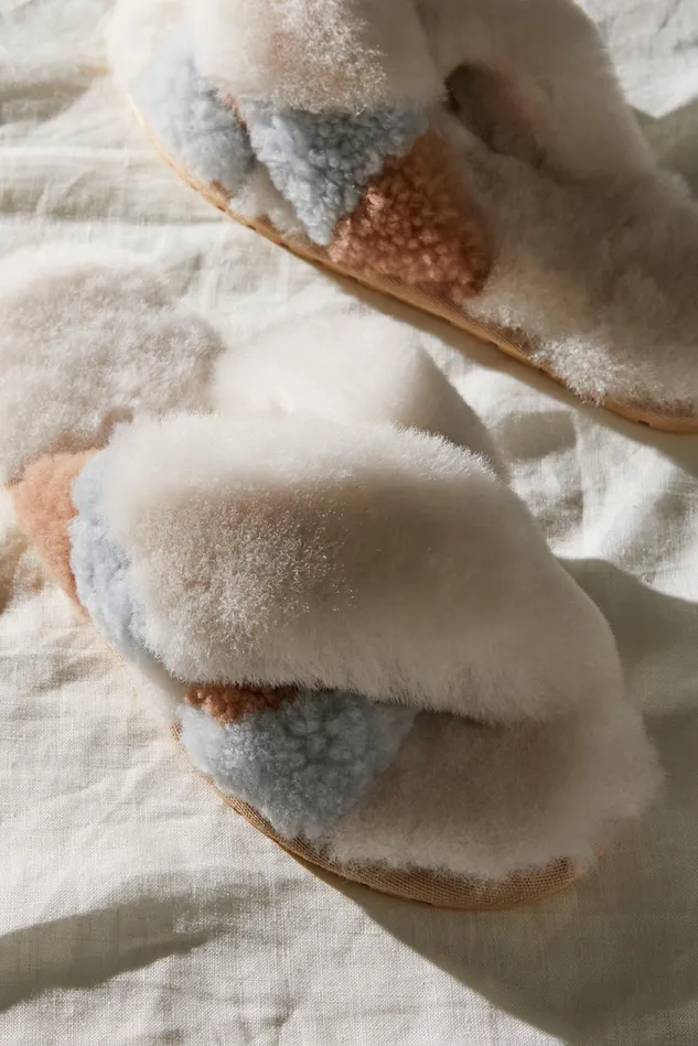 Women Slippers Free People Emu Mayberry Teddy Slippers Natural