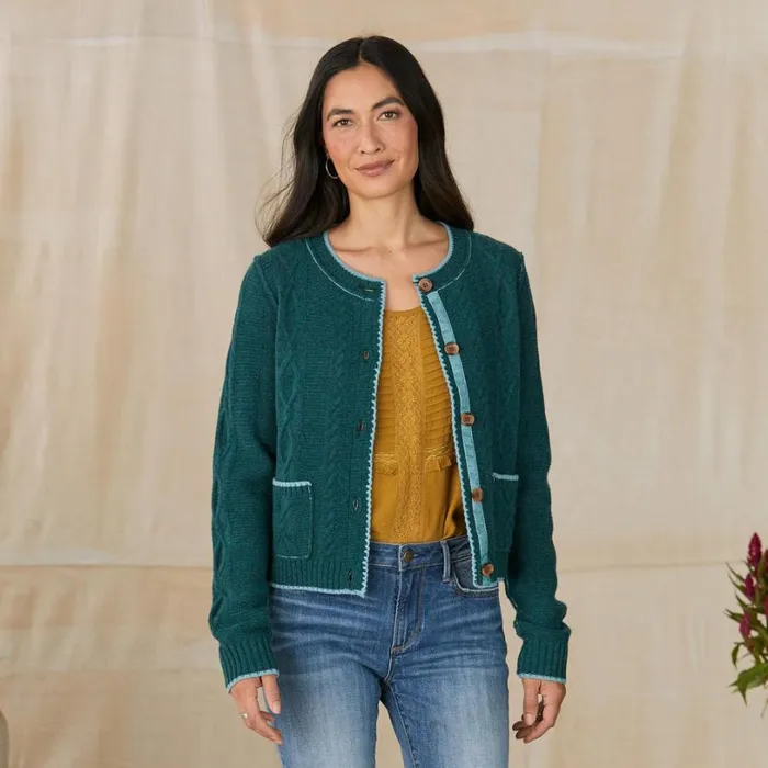 Women Sloane Cardigan Petite Dark Cedar Sundance Catalog Sweaters