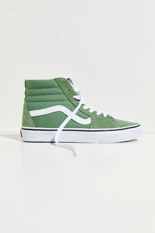 Women Sneakers Free People Vans Sk8Hi Top Sneakers Shale Green True White Women Sneakers Free People Vans Sk8Hi Top Sneakers Shale Green True White