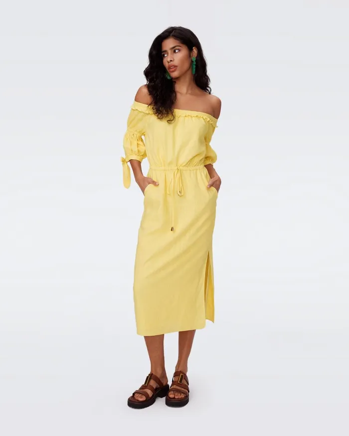Women Sophia Dress Lemon DVF Dresses