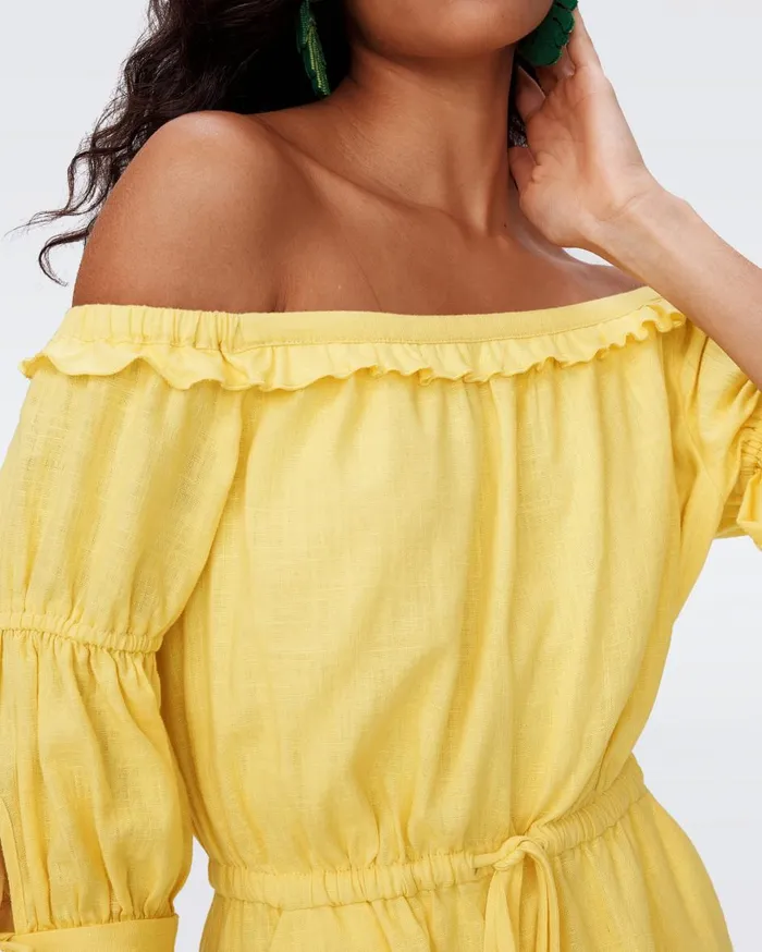 Women Sophia Dress Lemon DVF Dresses