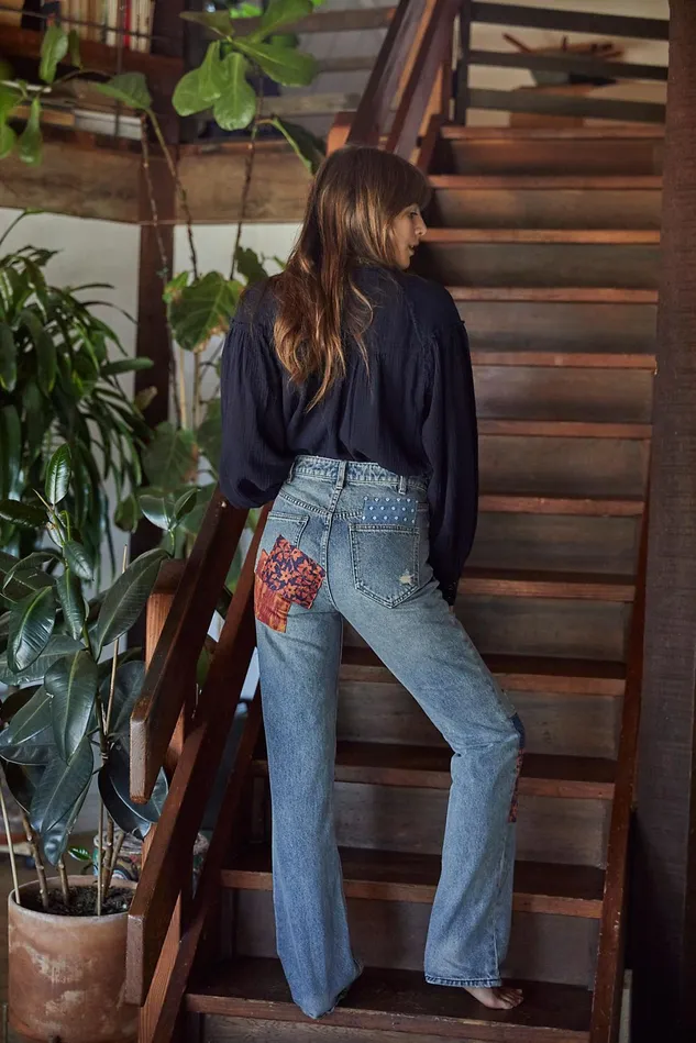 Women Statement Jeans Free People Belladonna Jean Orange Blossom