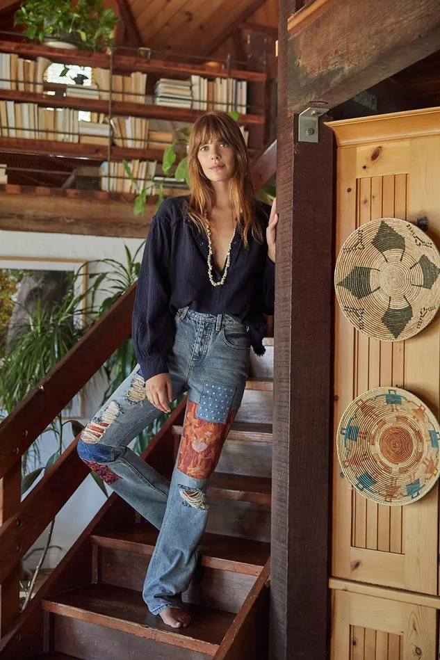 Women Statement Jeans Free People Belladonna Jean Orange Blossom