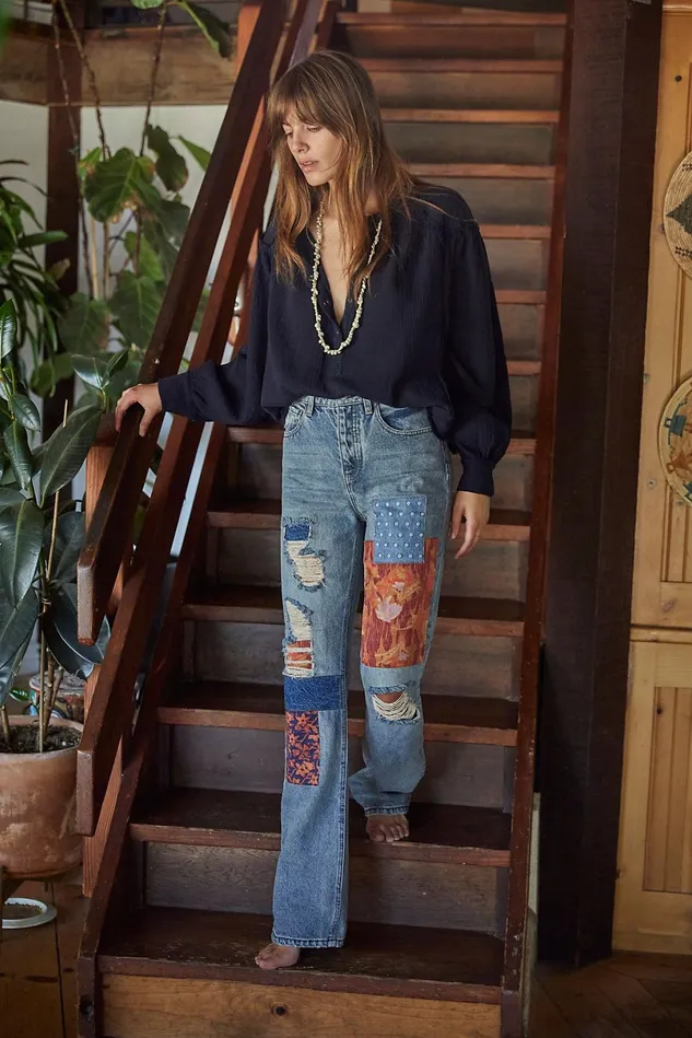 Women Statement Jeans Free People Belladonna Jean Orange Blossom