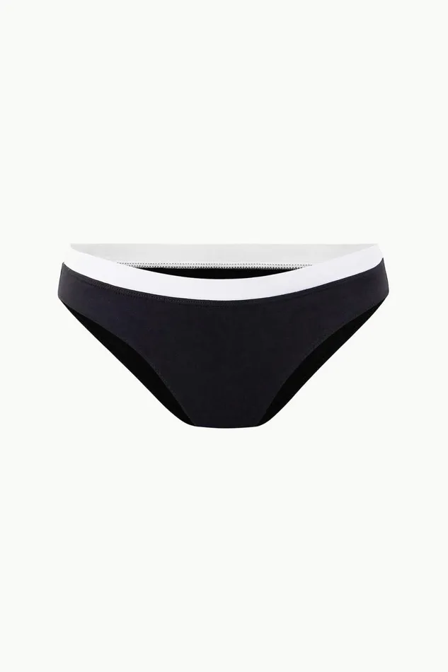 Women STAUD Bikinis GEMMA BIKINI BOTTOM BLACK WHITE