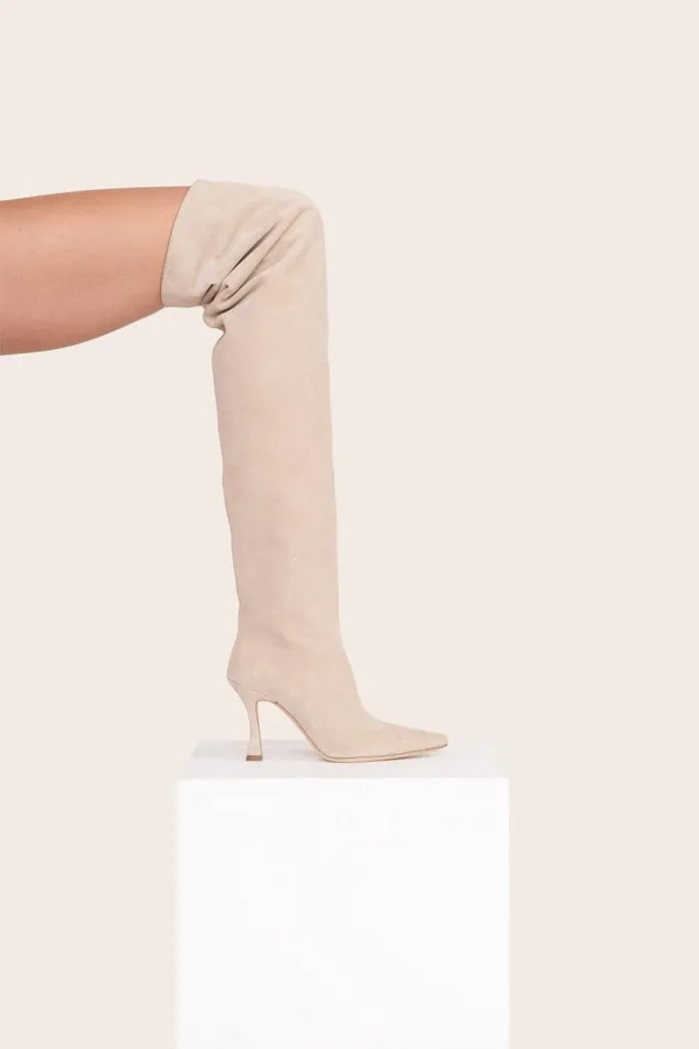 Women STAUD Boots CAMI OVER THE KNEE BOOT MINK SUEDE Women STAUD Boots CAMI OVER THE KNEE BOOT MINK SUEDE
