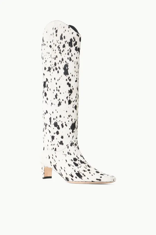 Women STAUD Boots WESTERN WALLY BOOT BLACK and WHITE HAIRCALF Women STAUD Boots WESTERN WALLY BOOT BLACK and WHITE HAIRCALF