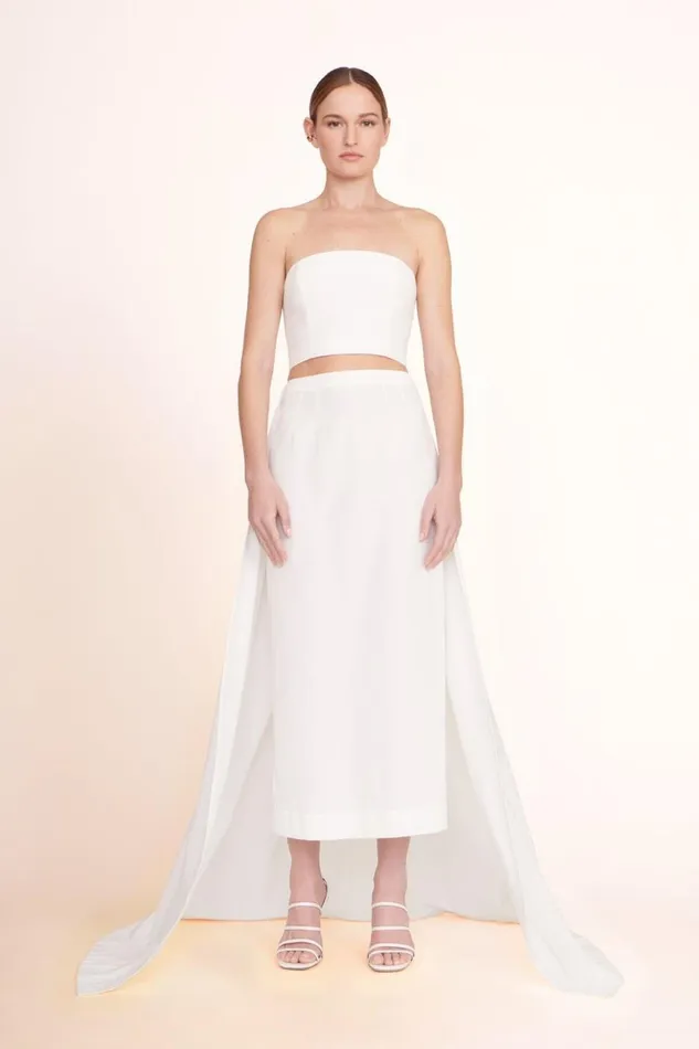 Women STAUD Bridal Dresses PRUNELLA SKIRT WHITE