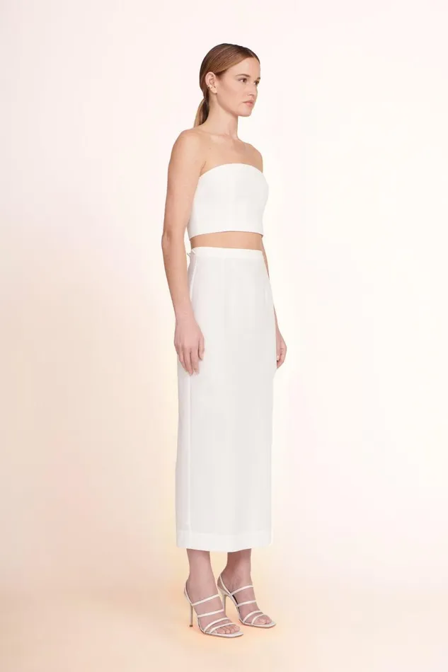 Women STAUD Bridal Dresses PRUNELLA SKIRT WHITE