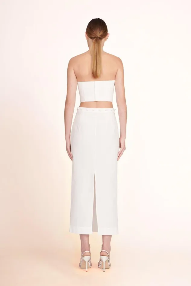 Women STAUD Bridal Dresses PRUNELLA SKIRT WHITE