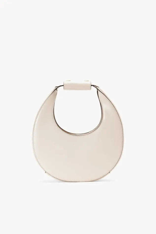 Women STAUD Crossbody MINI MOON BAG CREAM
