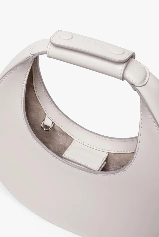 Women STAUD Crossbody MINI MOON BAG CREAM