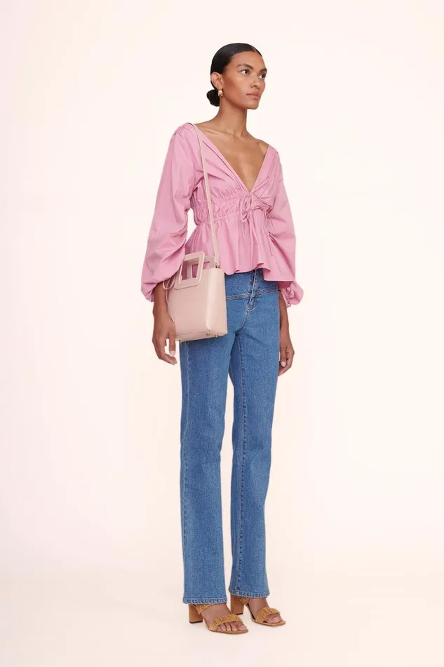 Women STAUD Crossbody MINI SHIRLEY LEATHER BAG BLUSH