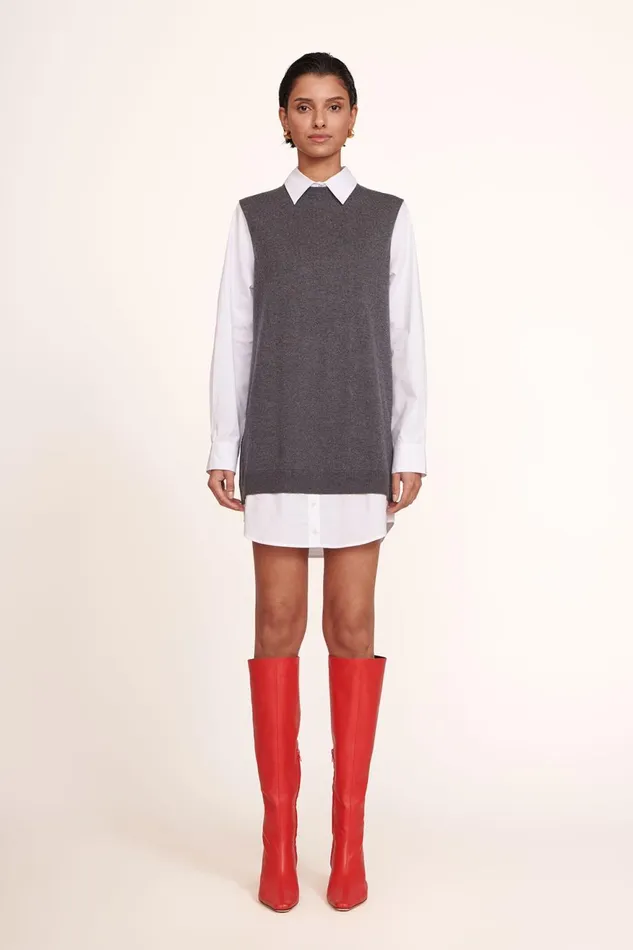 Women STAUD Dresses FERN DRESS GREY WHITE