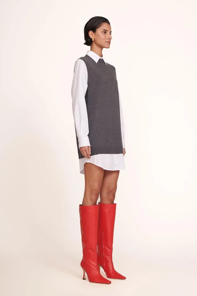 Women STAUD Dresses FERN DRESS GREY WHITE