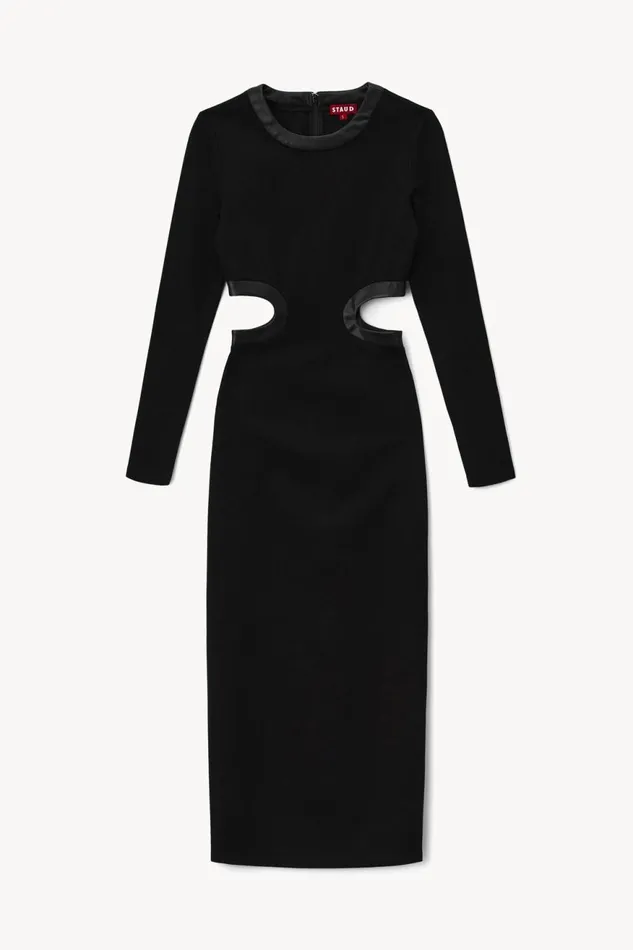 Women STAUD Dresses LONG SLEEVE DOLCE DRESS BLACK